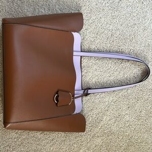 Beautiful brown and lilac leather Kate Spade shoulder purse